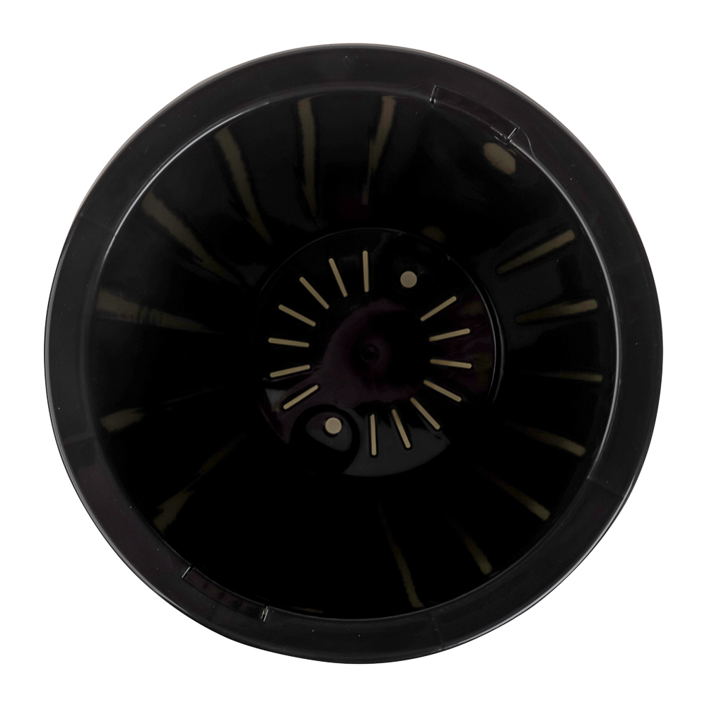 Кашпо для цветов со вставкой "Вдохновение" 4,5л, d21,5см; h17,9см, цвет белый/чёрный - #4