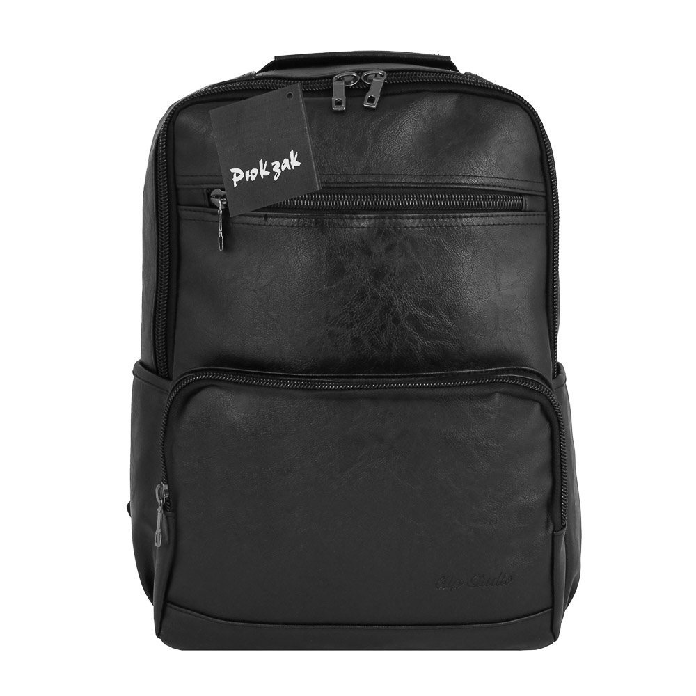 Рюкзак универсальный 40x28x13см, 1 отделение, 4 кармана, искусственная кожа, черный - #6