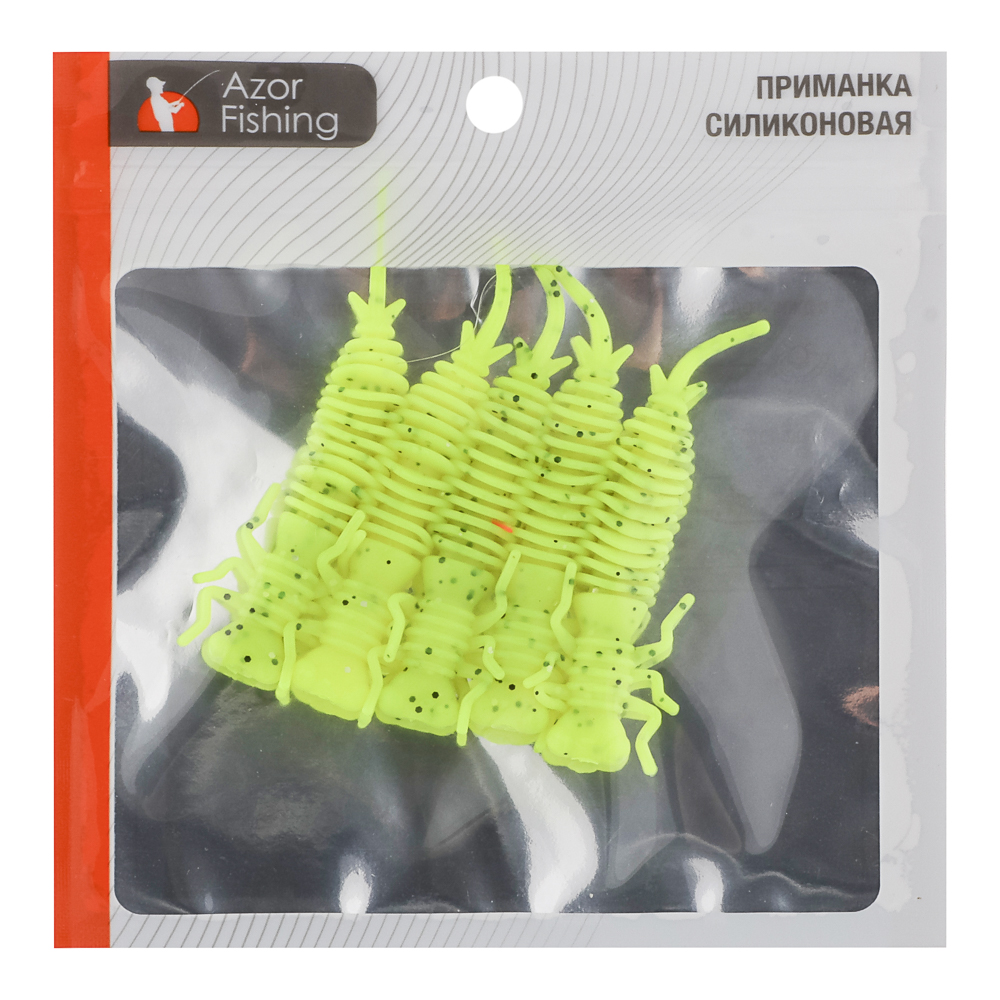 Приманка силиконовая "Личинка стрекозы" тм AZOR FISHING, 8см, 5шт, 5 цветов - #8