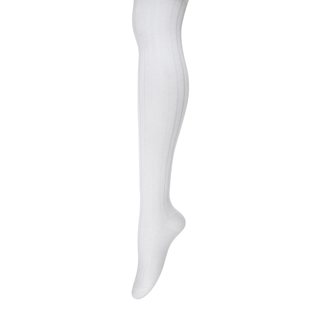 GALANTE Колготки детские в рубчик, р.140-146, 80% хлопок, 15% полиамид, 5% спандекс, молочный - #1