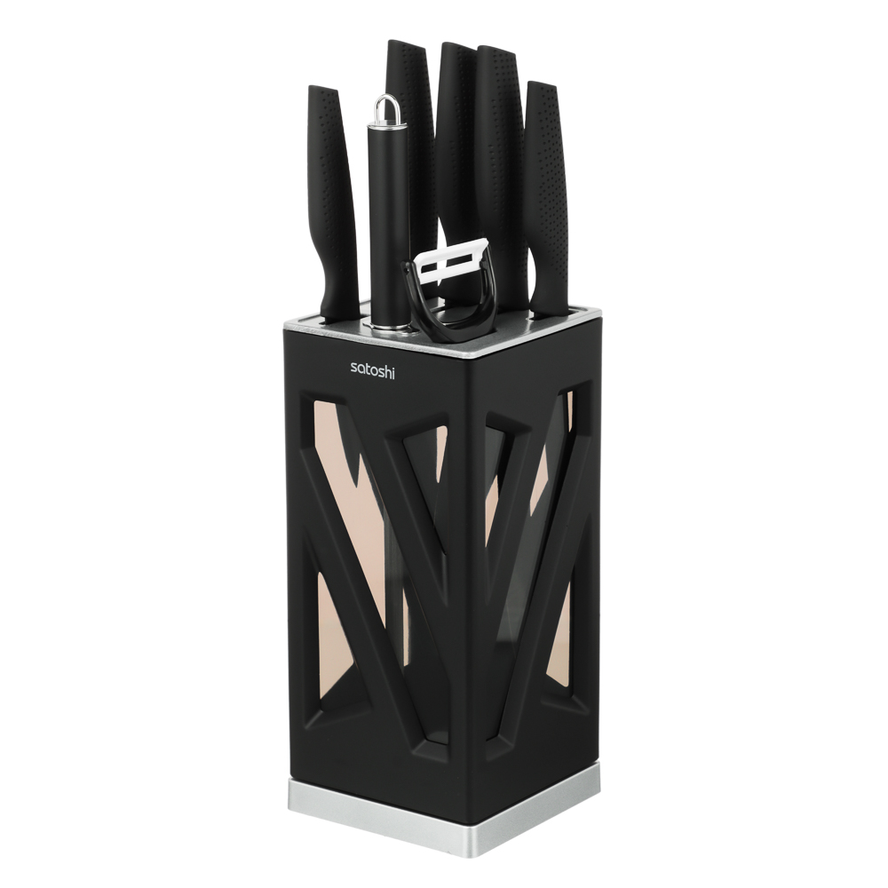 SATOSHI Торонто Набор ножей кухонных 8пр, на подставке - #1