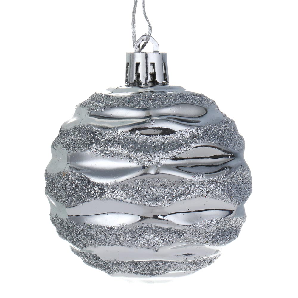 СНОУ БУМ Набор шаров 6 см, 6 шт, серебро, 26-198 - #2