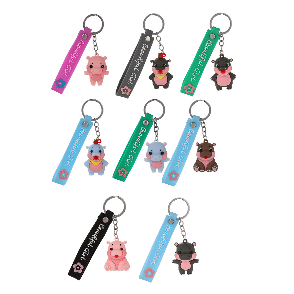 Игрушка брелок "Бегемотики", 6,5х6,5х9см полипропилен, микс - #2