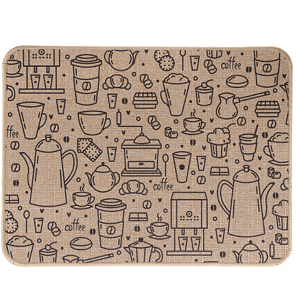 VETTA Коврик для сушки посуды, 40x30 см, искусственный лен, резина - #2