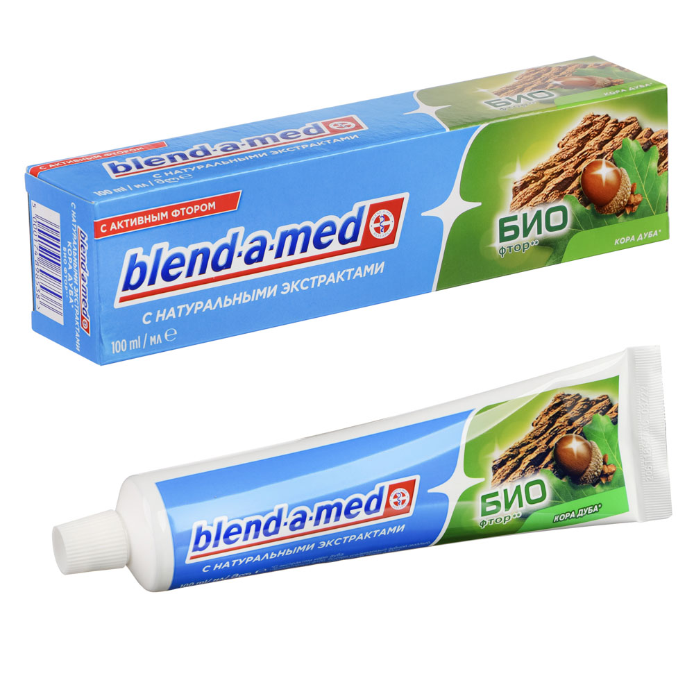Зубная паста BLEND-A-MED Анти-Кариес Свежесть/БИО фтор Кора дуба, 100 мл - #1