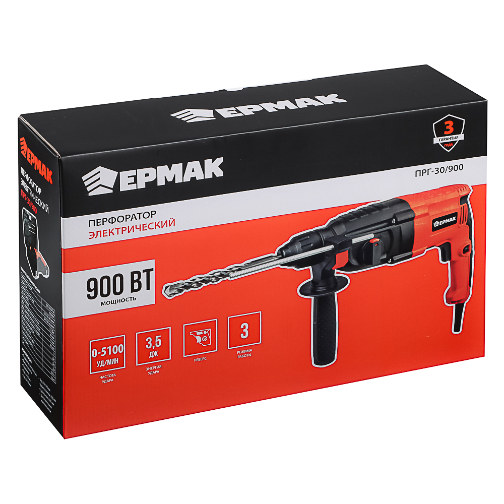 ЕРМАК Перфоратор электр. ПРГ-30/900, 900 Вт, горизонт., SDS plus (кейс) - #10