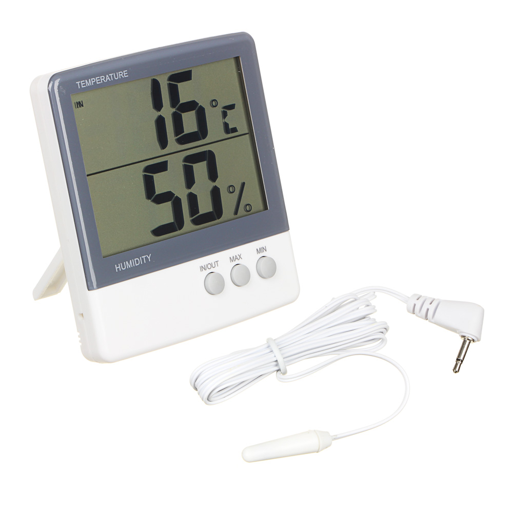 VETTA Термометр электронный 2 режима, с уличным датчиком, пластик, 10,8x10см, HTC-3 - #3