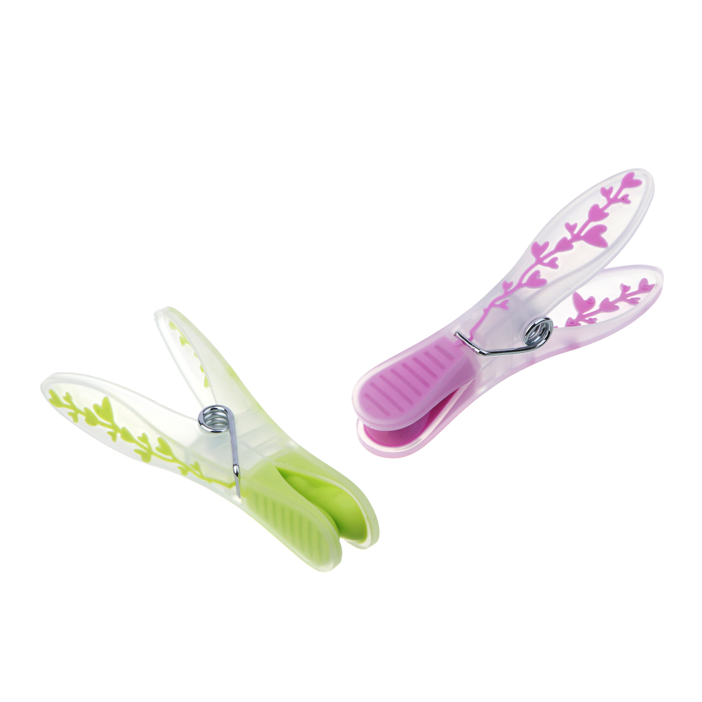 Набор прищепок тм VETTA Цветы, пластик, 2 цвета, 12шт - #4