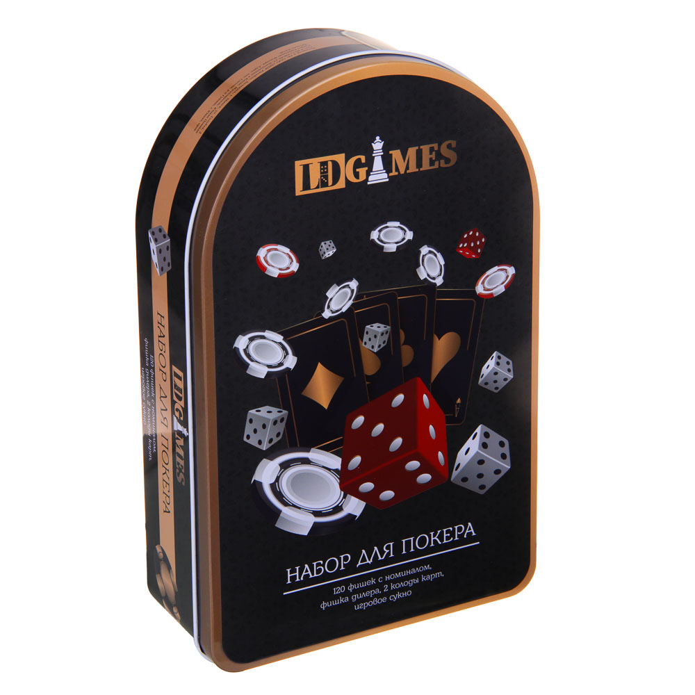 LDGames Набор для покера, в жестяном боксе 24х15см, пластик, металл, в подарочной упаковке - #4