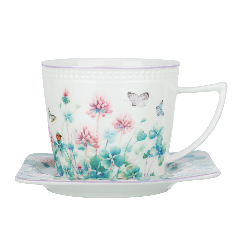 Набор чайный 2 пр., 250мл, MILLIMI, Клевер, фарфор - #2