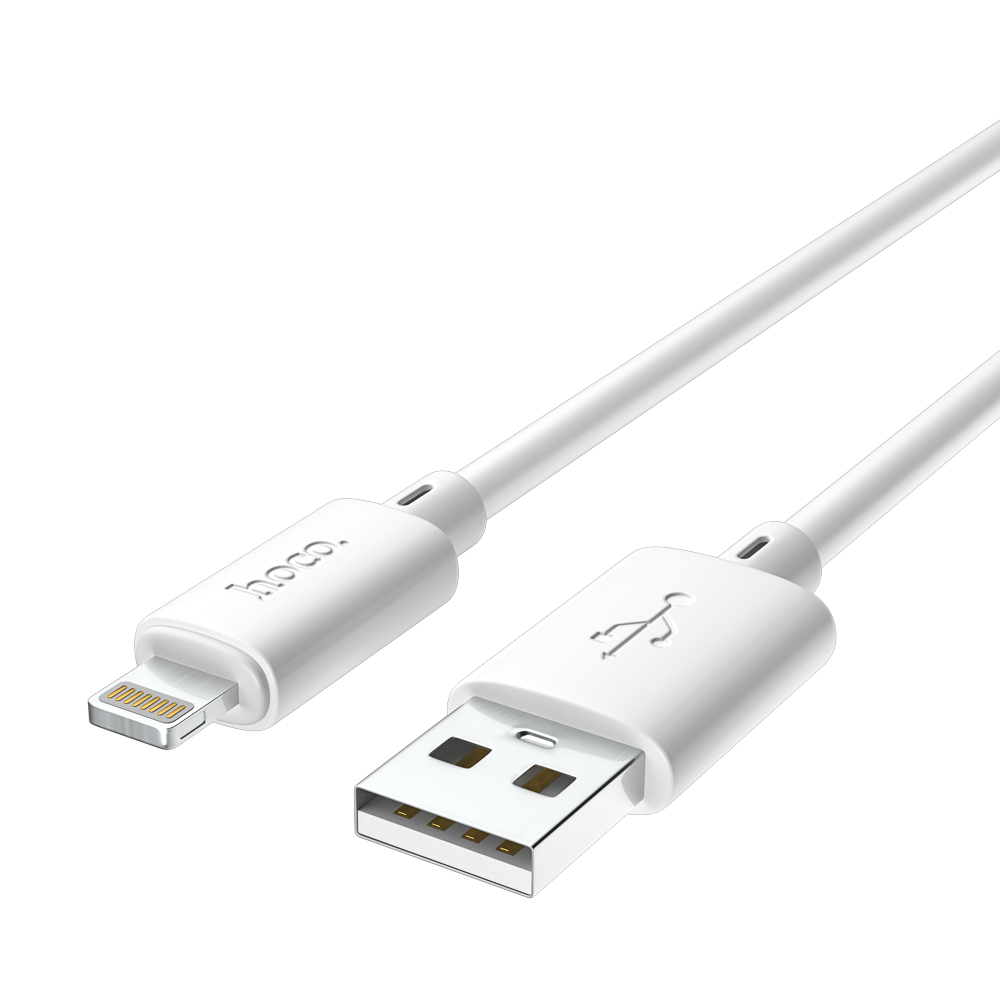 Кабель для зарядки USB(A)-iP hoco. модель X88, 1м, 2.4A белый - #4
