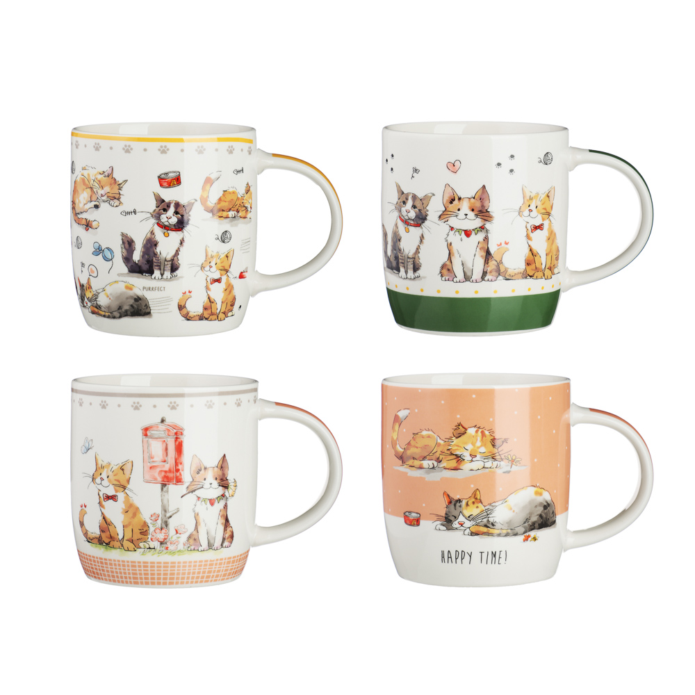MILLIMI Кошкин дом Кружка 360мл, фарфор, 4 дизайна - #1
