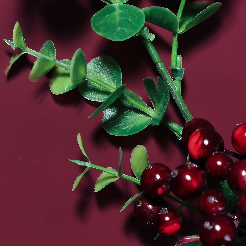 LADECOR Ветка с ягодами искусственная, 34 см, пластик, ткань - #17