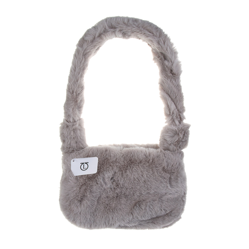 ЮL Лавли Сумка плечевая из искусственного меха на молнии, 24x16 см, полиэстер, 2-3 цвета - #5