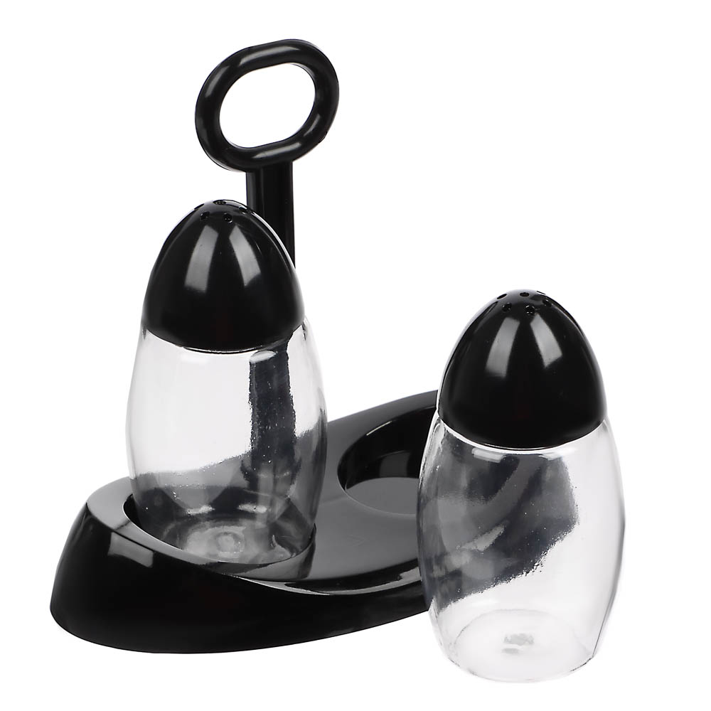 Набор на подставке для соли и перца, пластик - #3