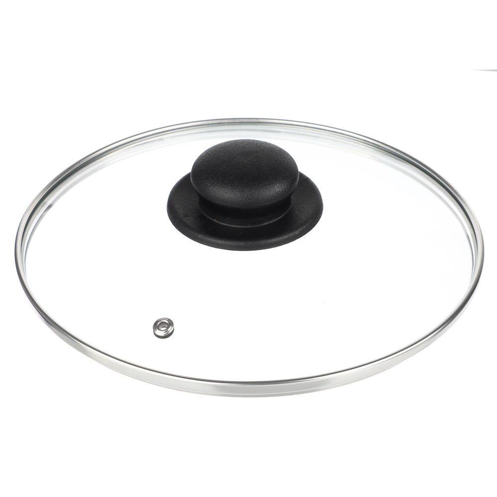 Крышка для сковороды стеклянная с металлическим ободком, 22 см - #1