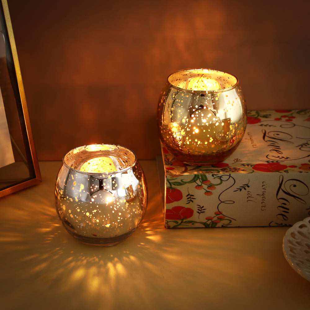 Подсвечник тм LADECOR стеклянный, 7,5x7,5x6,5 см, 2 цвета - #4