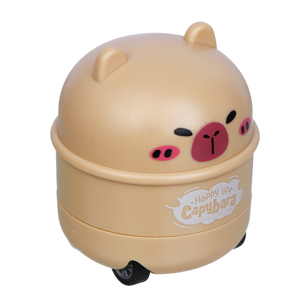 Точилка с контейнером "Капибара", на механических колесиках, 2 дизайна, шоу-бокс - #3