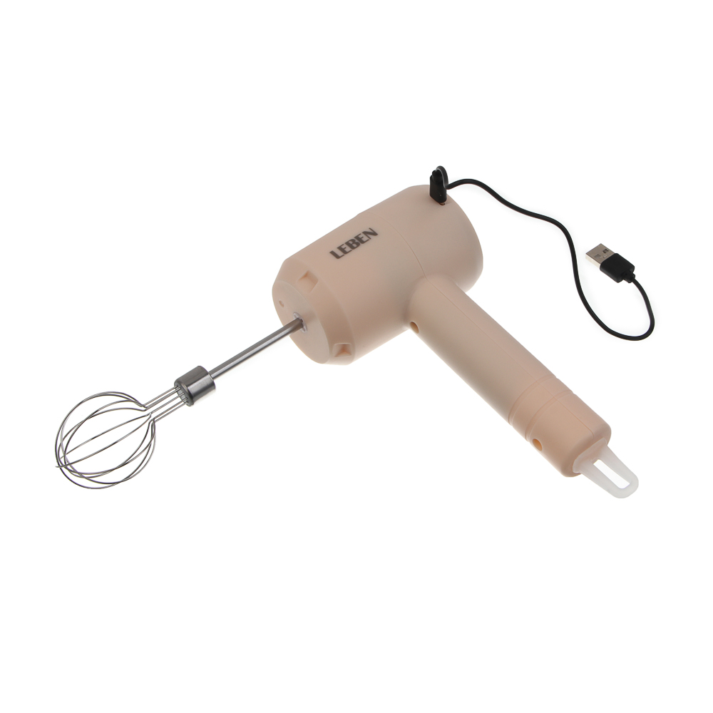 LEBEN Миксер беспроводной, 3 скорости, 20Вт, 800мАч, пластик, нерж.сталь - #10