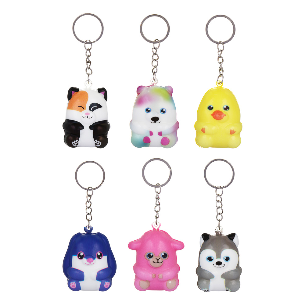 ИГРОЛЕНД Игрушка антистресс, сквиш - брелок "Малыш в корзиночке", PU, 12х17см, 12 дизайнов - #2