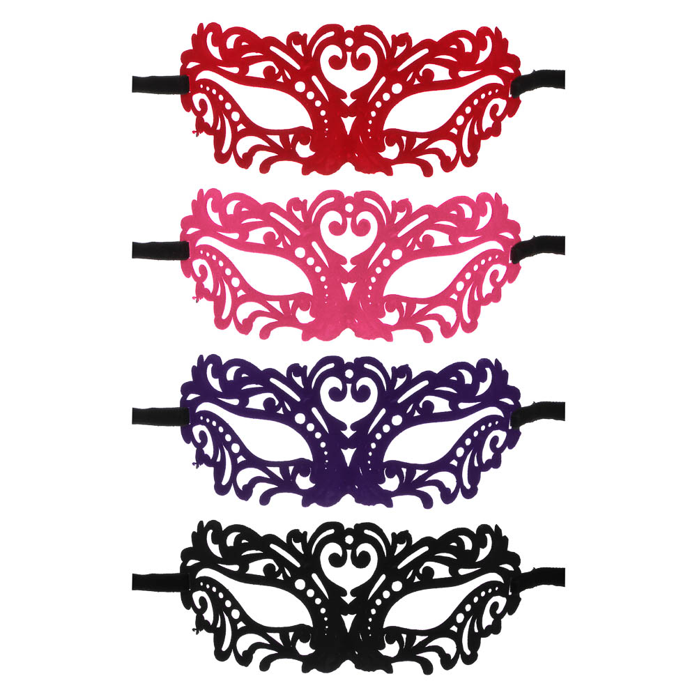 СНОУ БУМ Маска на завязках, 23х7,5см, пластик, полиэстер, 4 цвета - #1