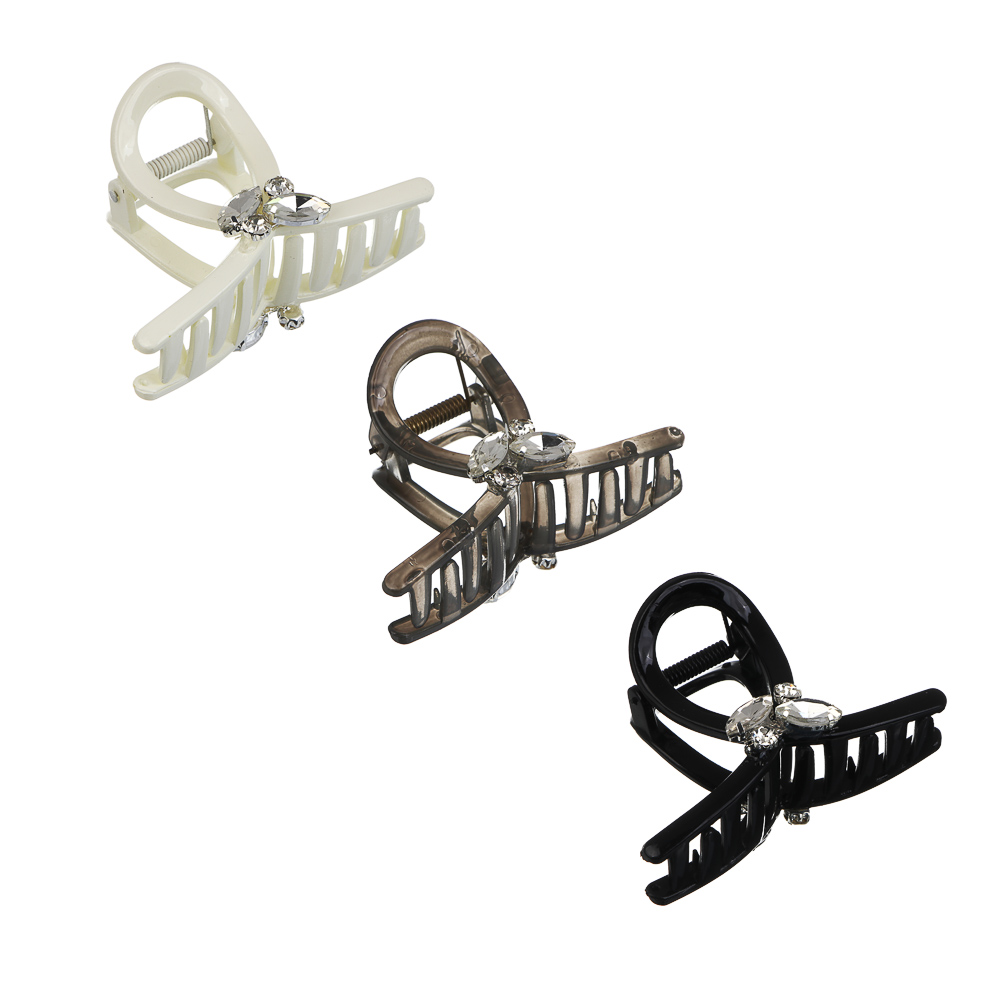 Краб для волос, тм ЮНИLOOK, 8см, пластик, 3 дизайна, #3 - #1