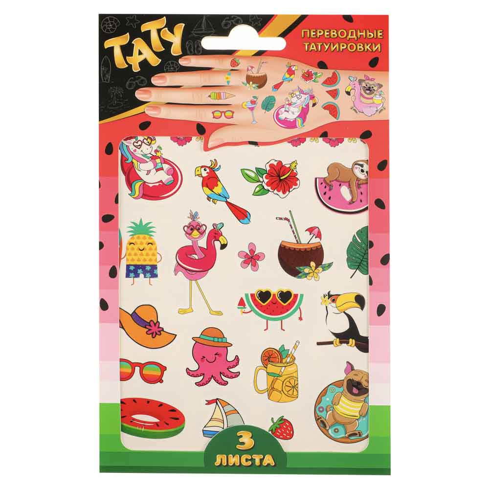 НД ПЛЭЙ Наклейки-татуировки, бумага, 11,8х19см, 2 листа, 4 дизайна - #2