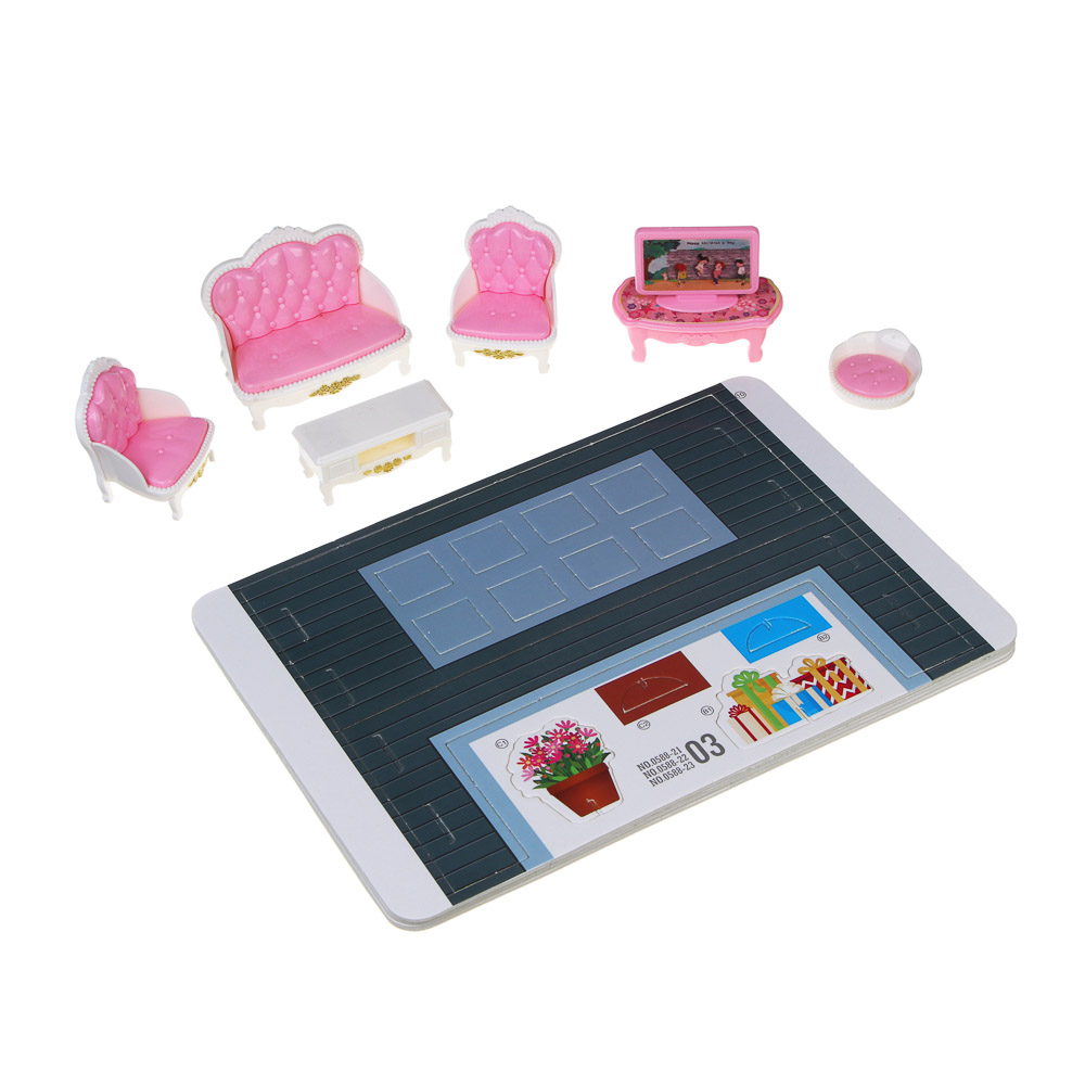 ИГРОЛЕНД Домик с мебелью, PP, ABS, картон, 26,8х7,8х19,4 см, 3 вида - #5