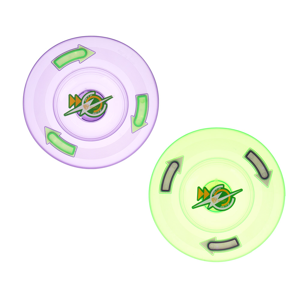 Тарелка летающая "Фрисби", тм BY SPORT, 20см, 3LED диода, питание 3xLR1130, пластик - #1