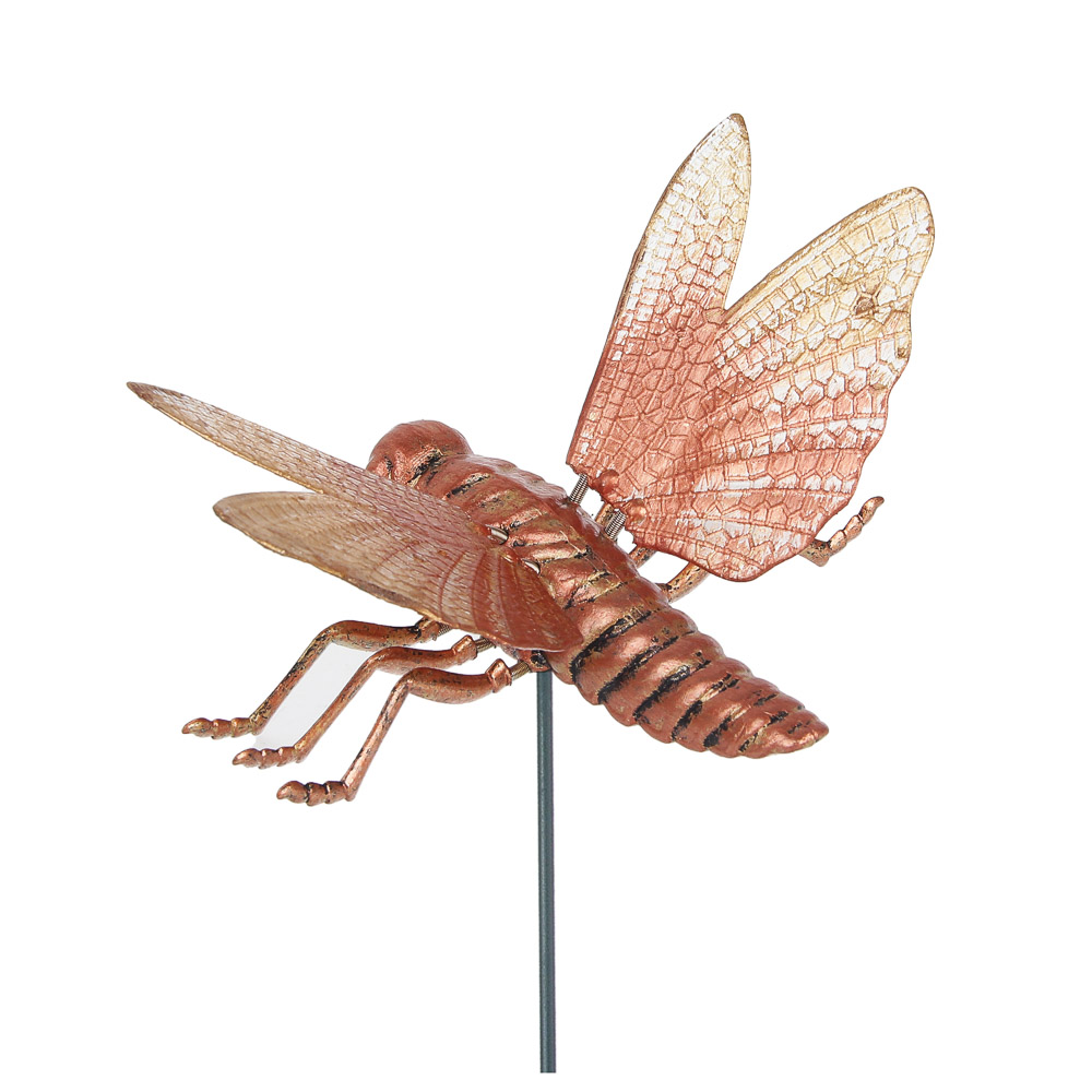 Фигурка на стержне "Стрекоза" тм INBLOOM, 18х11х60см, пластик, металл - #3