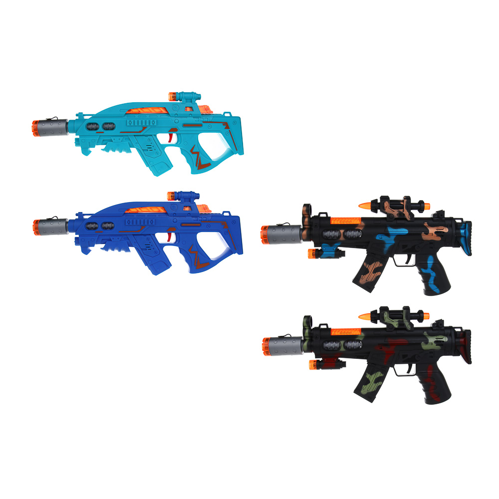 ИГРОЛЕНД Автомат "Маленький снайпер", свет, звук, дым, вибрация, 3АА, PP, 36х19х6,6 см, 4 дизайна - #2