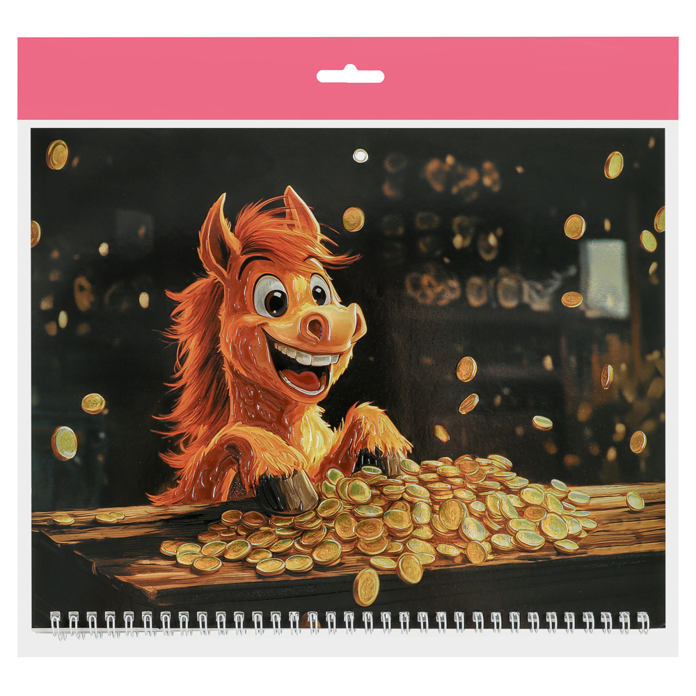 Календарь квартальный Символ Года 2026, 31x68см, тиснение с металлизированным покрытием - #13