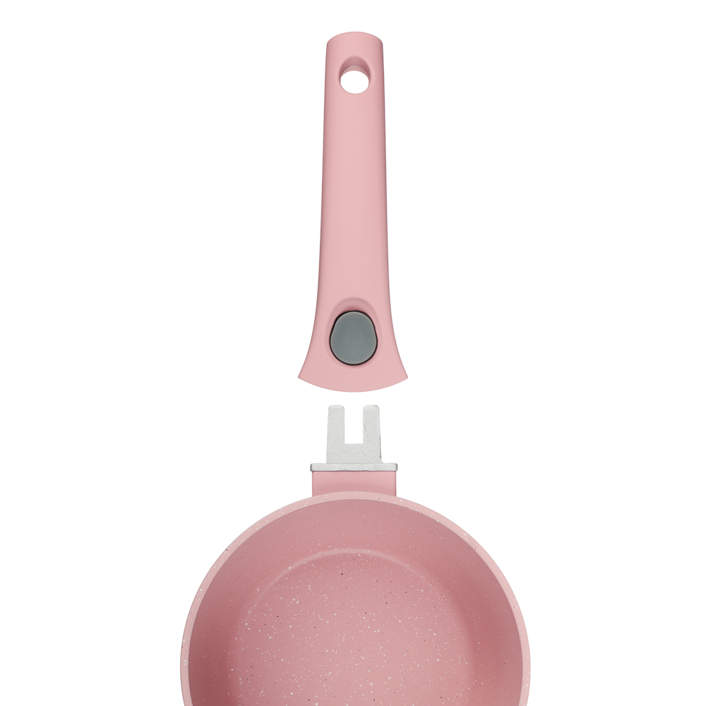 Ковш тм SATOSHI Ботаника 1,3л, d16см, с крышкой, съем. ручка, антиприг. покр. мрамор, инд, 3 цвета - #7