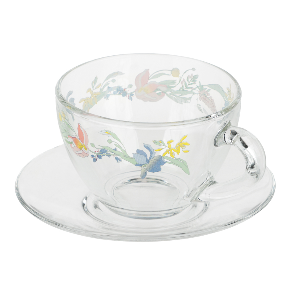ОСЗ Ботаника Чайная пара Прага (чашка 0,2л, блюдце D-13,2см), стекло - #3