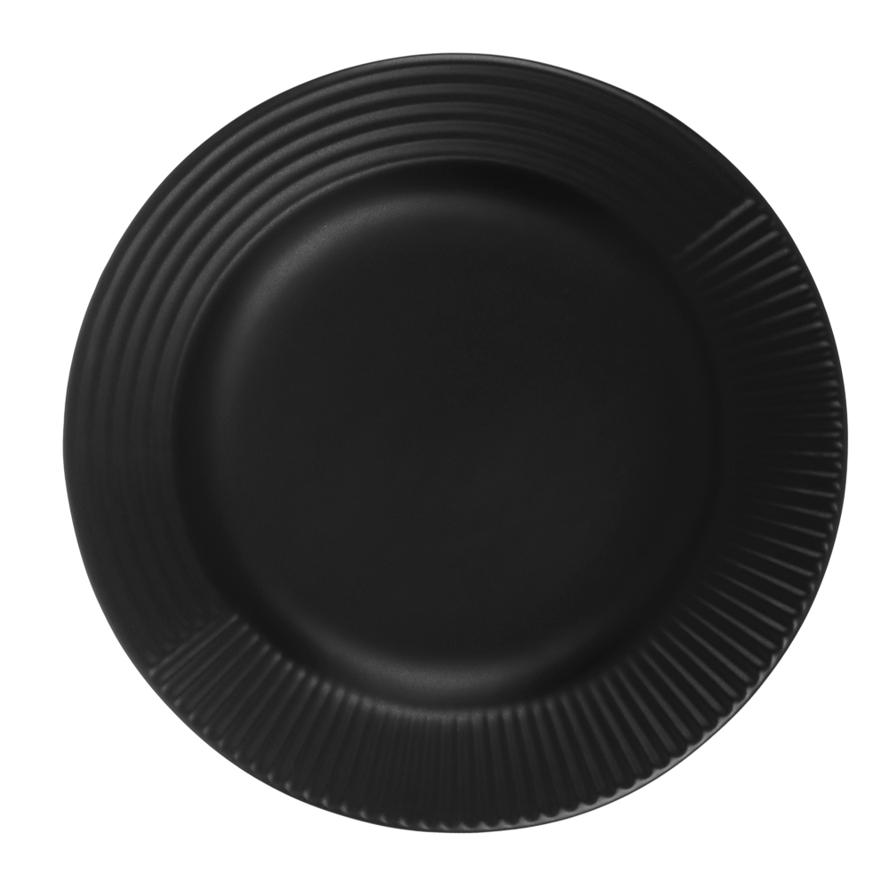 MILLIMI Монблан тарелка закусочная 20,8x2,5см, керамика, черный - #1