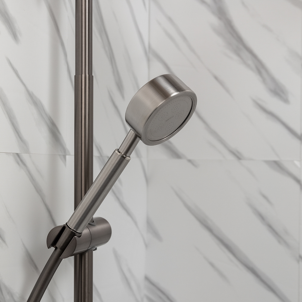 Лейка для душа водосберегающая, 1 режим, 80мм, микроточки, нержавеющая сталь 304, сатин - #10