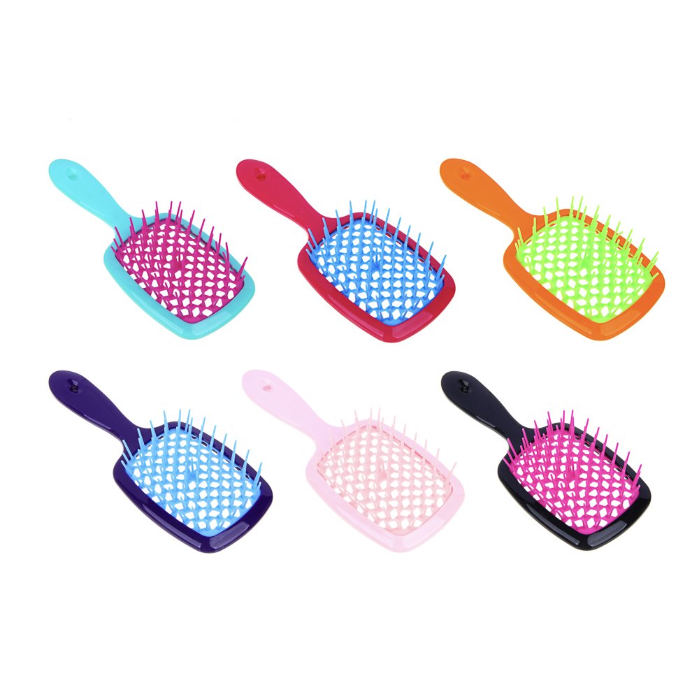 Расческа массажная тм ЮНИLOOK, 20,5см, ТПЭ, AБС пластик, 6 цветов - #1