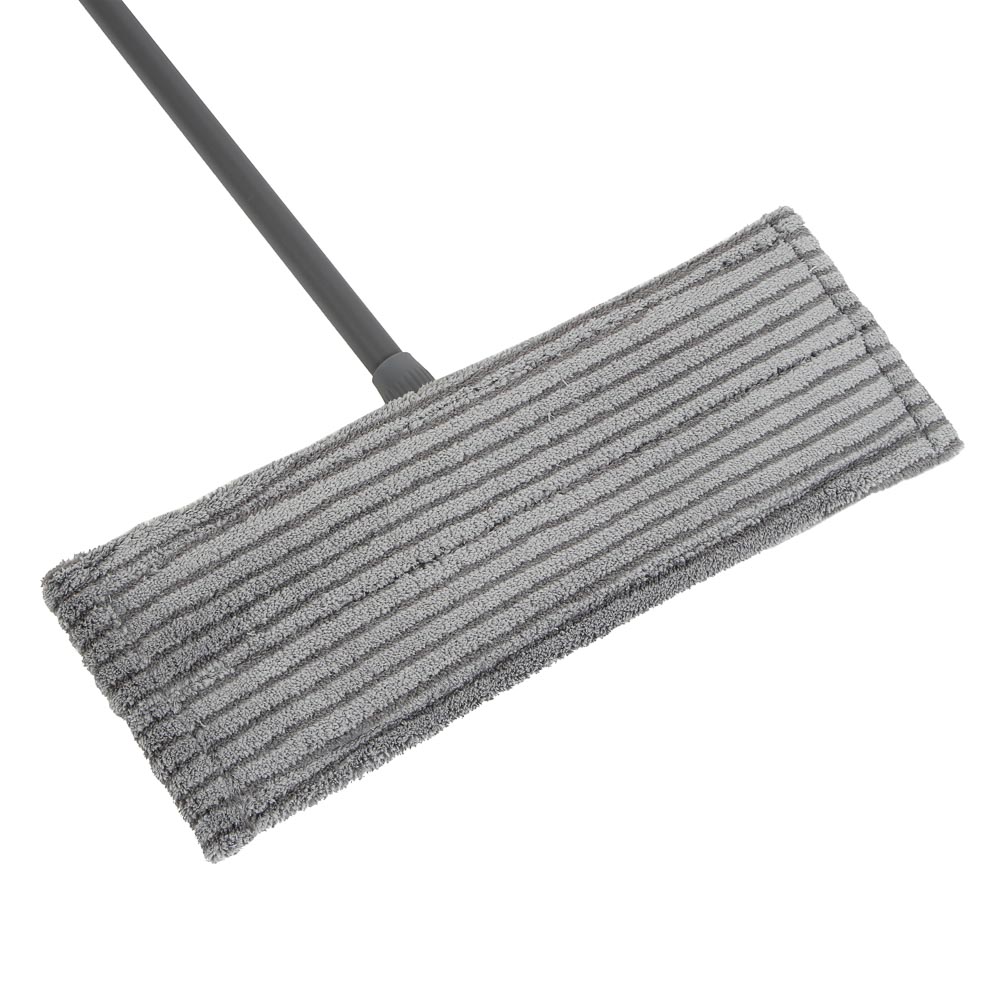 Швабра со сменной насадкой тм VETTA Премиум Грей, телеск. ручка 83-126см, микрофибра 44x15см - #4