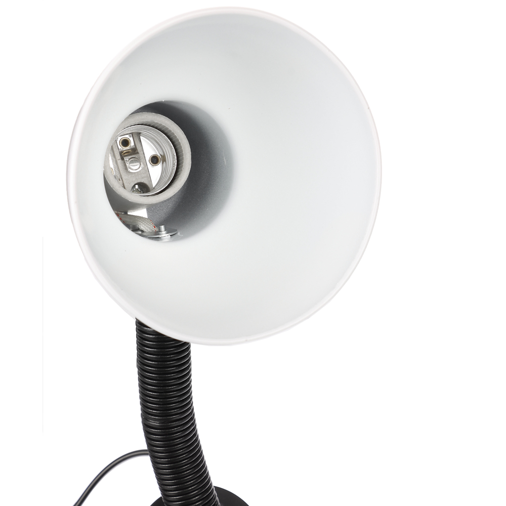 BY Светильник на прищепке, E27, 40 Вт, 230 В, гнущаяся ножка 10 см, шнур 75 см, белый - #6