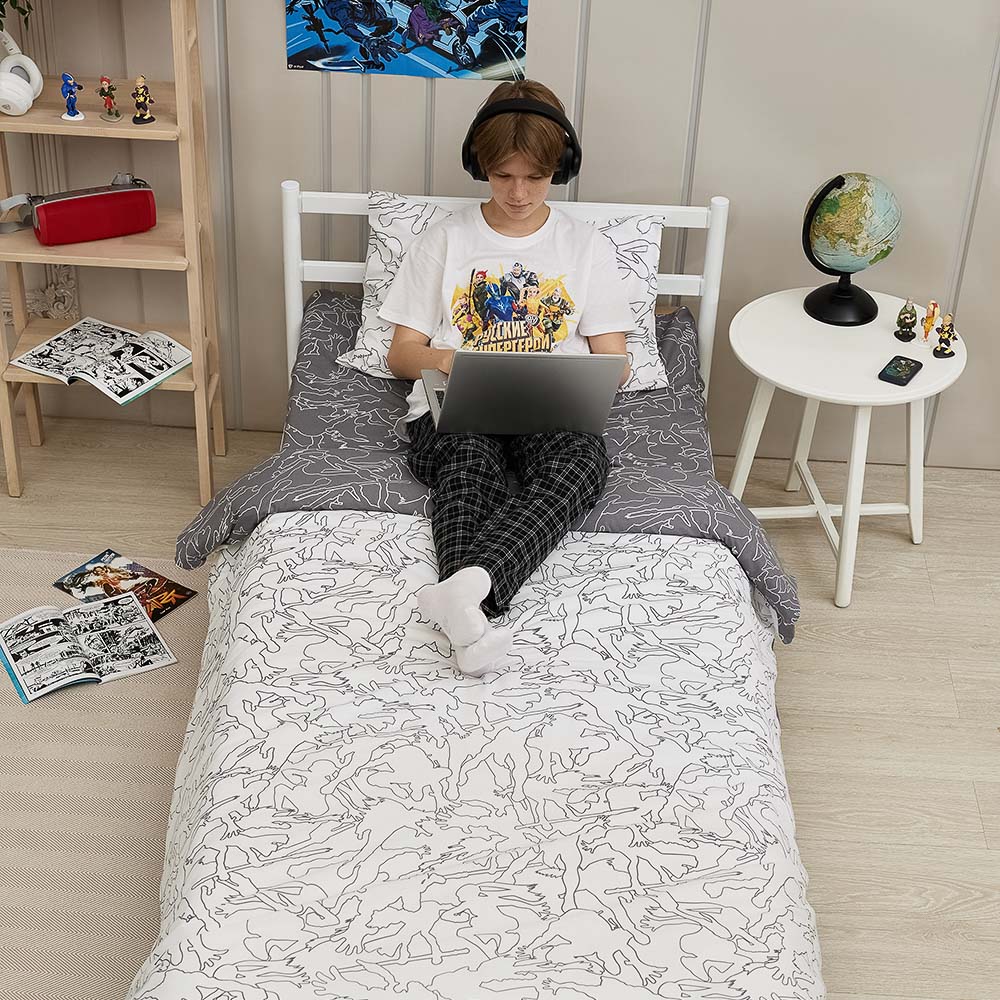 BY Русские супергерои Комплект постельного белья 1,5 (3 предмета), поплин, 100% хлопок - #18