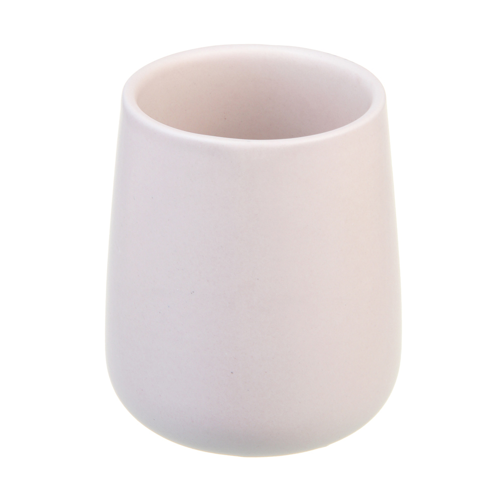 VETTA Стакан для ванной комнаты, 400 мл, 10,4x9x9 см, керамика, "Космос", бежевый - #1