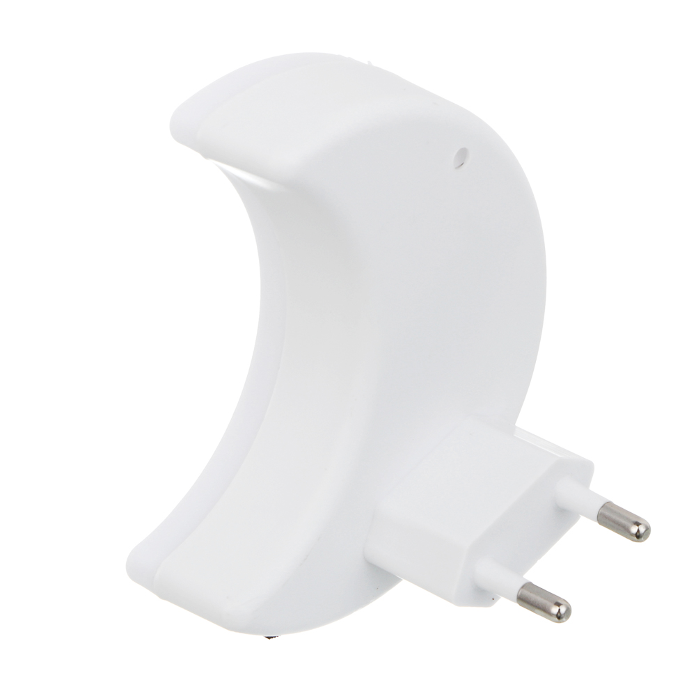 BY Светильник-ночник в розетку Месяц светодиодный, 1Вт, 9см, 230В, пластик, белый - #6