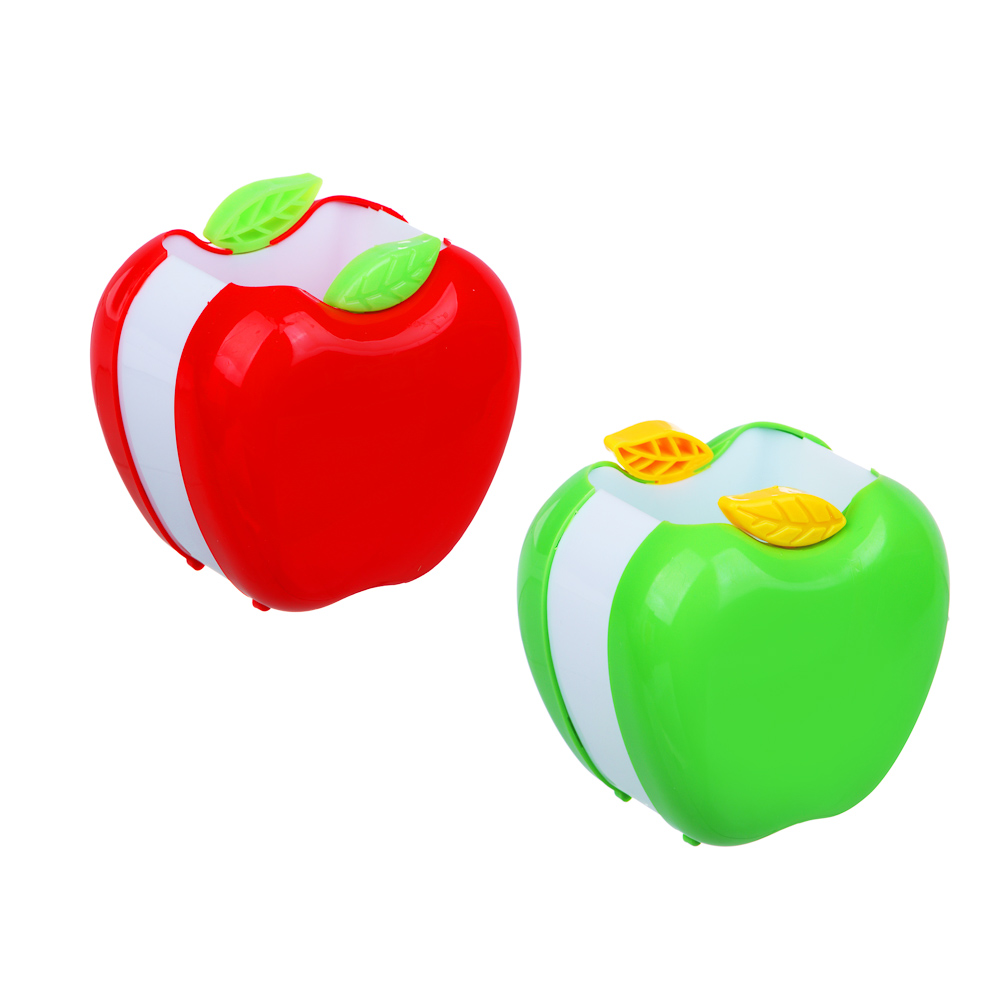 Подставка-стакан для канцелярских принадлежностей, в форме яблока, пластик, 9х8,7х7,5см, 2 цвета - #1