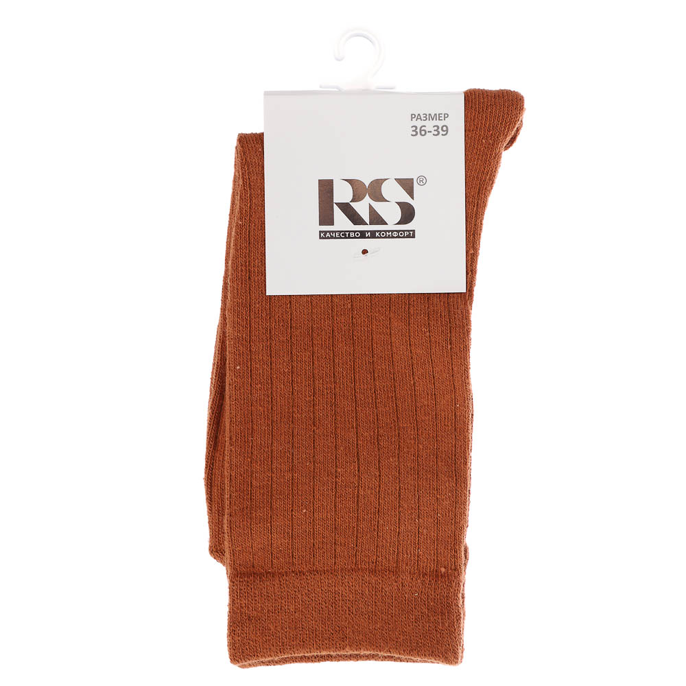 Носки женские классические "лапша", тм RS, 73% хл, 25% п/э, 2% спандекс, р. 36-39, RSS - #6