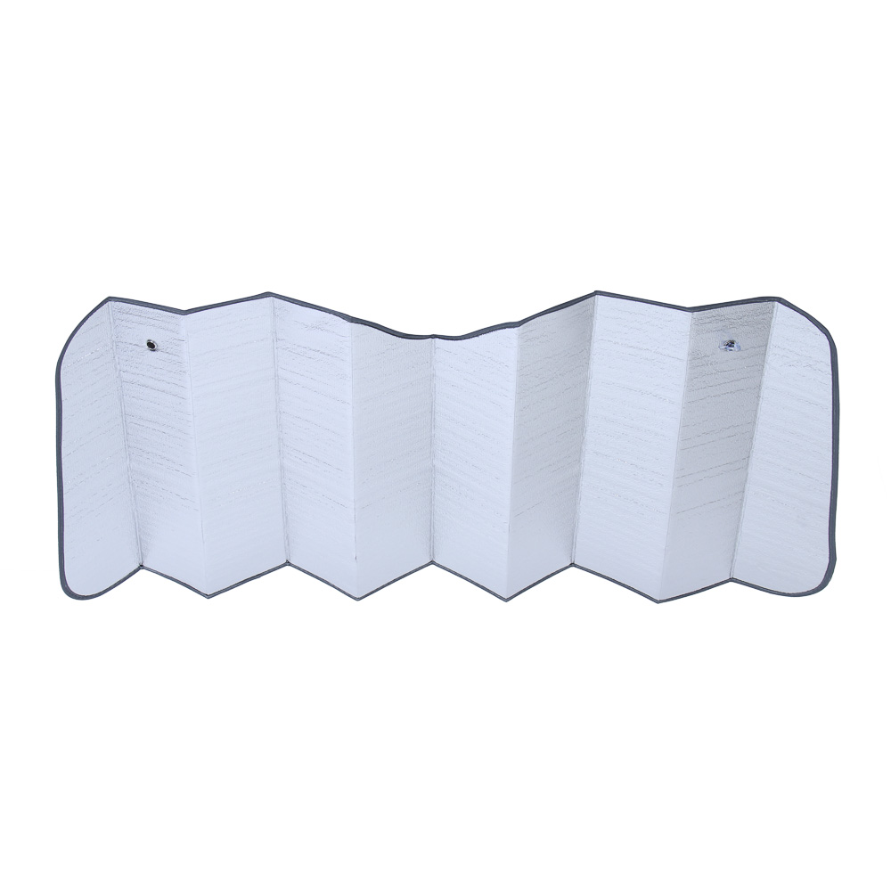 ЕРМАК Шторка солнцезащитная на лобовое стекло, 145x70см, серебристая, складная - #4