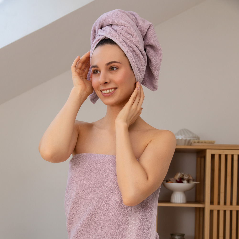 PROVANCE Шарли Комплект полотенец махровых, 100% хлопок, 30х50, 50х90, 70х130, 430г/м, розовый - #7