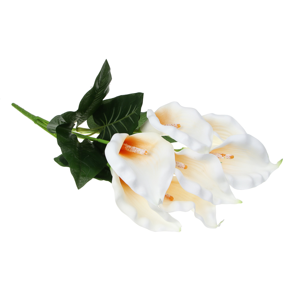 LADECOR Цветок искусственный каллы, 60 см, ткань, EVA, пластик, железная проволока - #1