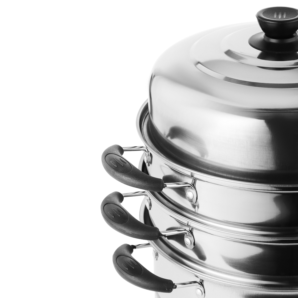 Мантоварка, 28см, нержавеющая сталь, 3 яруса - #5