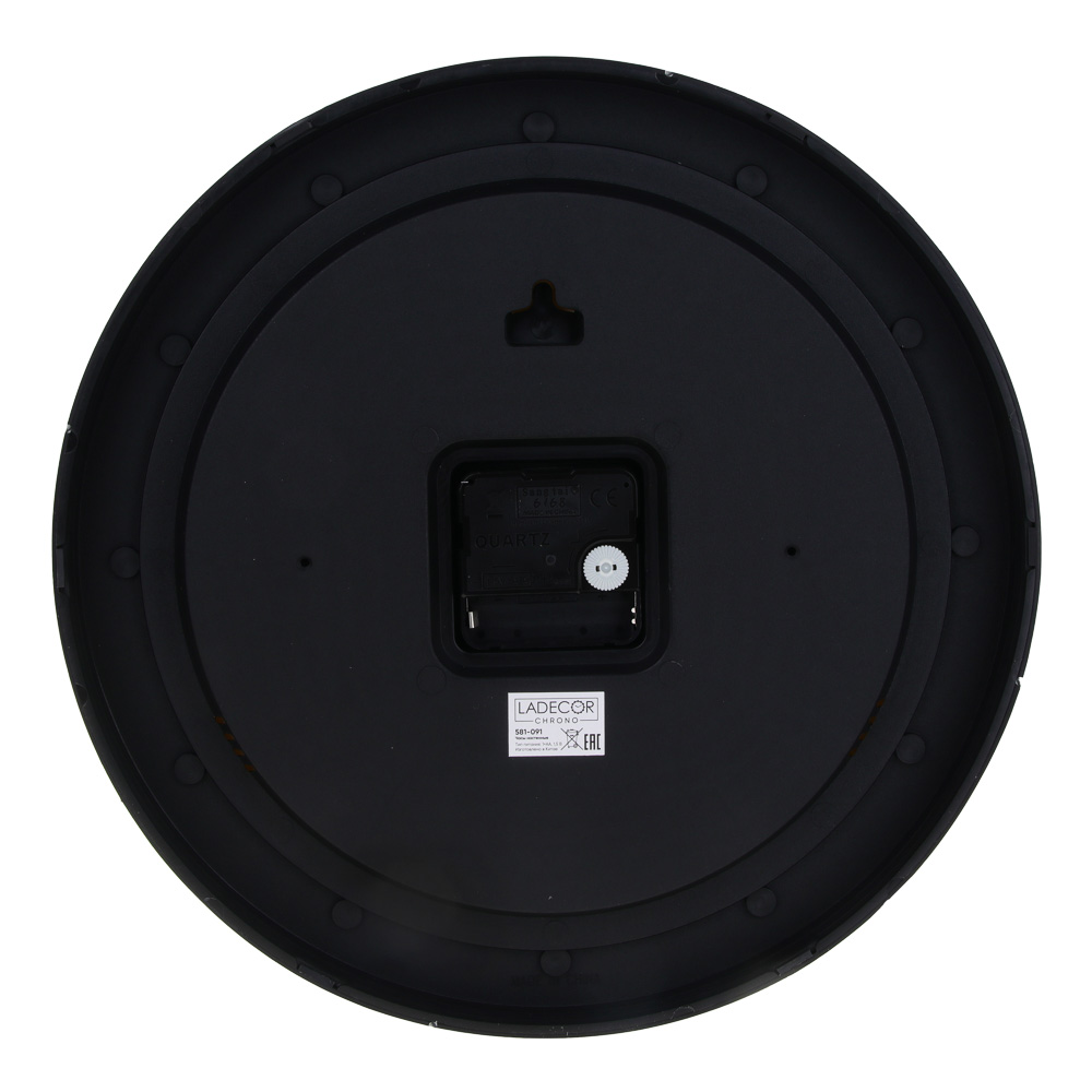 LADECOR CHRONO Часы настенные круглые, пластик, d30 см, тикающий ход, 1xАА, арт08-29 - #3