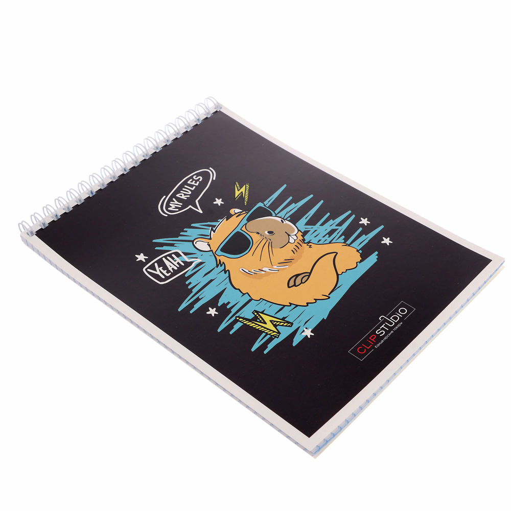 ClipStudio Блокнот А5, 40 листов, офсет, обложка картон, спираль, в клетку 8 диз. - #22